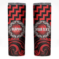 Aotearoa Ngapuhi Personalised Skinny Tumbler Maori Iwi Poutama Puhoro Tattoo