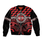 Aotearoa Ngapuhi Personalised Sleeve Zip Bomber Jacket Maori Iwi Poutama Puhoro Tattoo