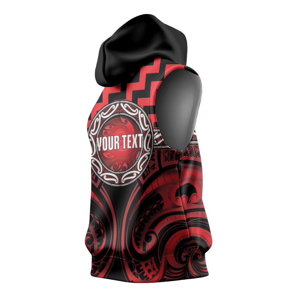 Aotearoa Ngapuhi Personalised Sleeveless Hoodie Maori Iwi Poutama Puhoro Tattoo