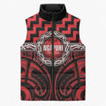 Aotearoa Ngapuhi Personalised Sleeveless Puffer Jacket Maori Iwi Poutama Puhoro Tattoo