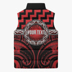 Aotearoa Ngapuhi Personalised Sleeveless Puffer Jacket Maori Iwi Poutama Puhoro Tattoo