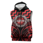 Aotearoa Ngapuhi Personalised Sleeveless Zip Hoodie Maori Iwi Poutama Puhoro Tattoo