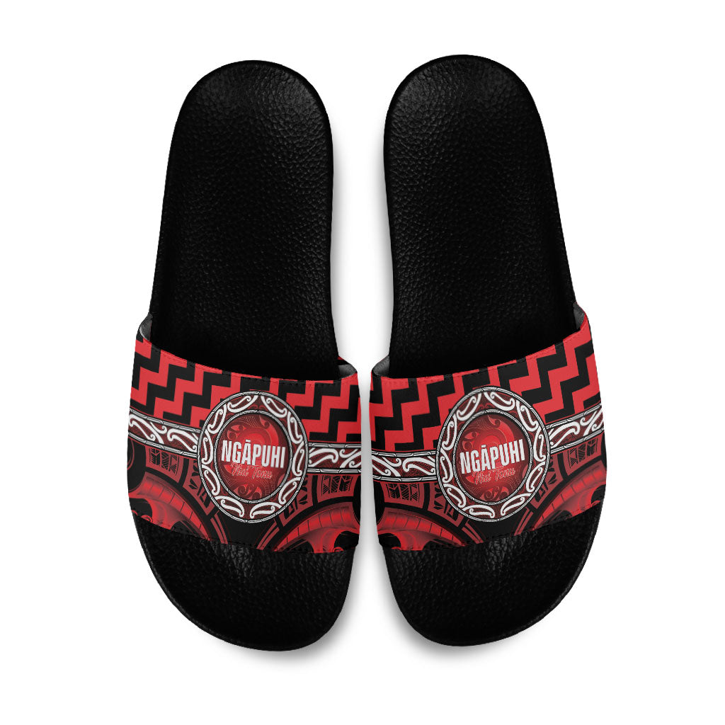 Aotearoa Ngapuhi Slide Sandals Maori Iwi Poutama Puhoro Tattoo