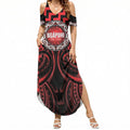 Aotearoa Ngapuhi Personalised Summer Maxi Dress Maori Iwi Poutama Puhoro Tattoo