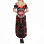 Aotearoa Ngapuhi Personalised Summer Maxi Dress Maori Iwi Poutama Puhoro Tattoo