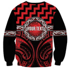 Aotearoa Ngapuhi Personalised Sweatshirt Maori Iwi Poutama Puhoro Tattoo