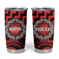 Aotearoa Ngapuhi Personalised Tumbler Cup Maori Iwi Poutama Puhoro Tattoo