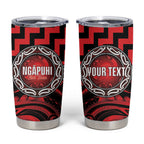 Aotearoa Ngapuhi Personalised Tumbler Cup Maori Iwi Poutama Puhoro Tattoo