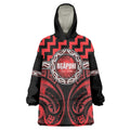 Aotearoa Ngapuhi Personalised Wearable Blanket Hoodie Maori Iwi Poutama Puhoro Tattoo