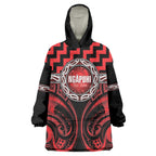 Aotearoa Ngapuhi Personalised Wearable Blanket Hoodie Maori Iwi Poutama Puhoro Tattoo