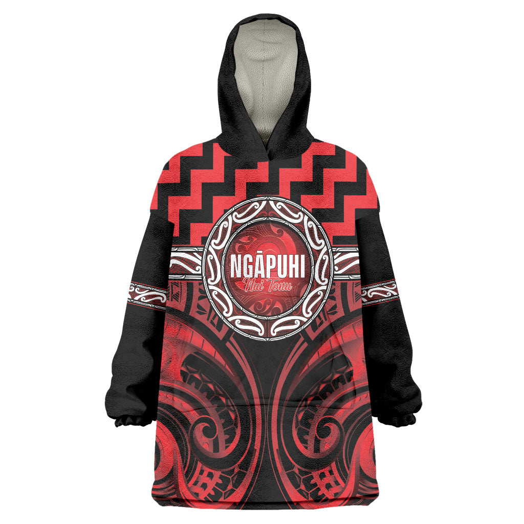 Aotearoa Ngapuhi Personalised Wearable Blanket Hoodie Maori Iwi Poutama Puhoro Tattoo