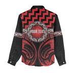 Aotearoa Ngapuhi Personalised Women Casual Shirt Maori Iwi Poutama Puhoro Tattoo