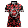 Aotearoa Ngapuhi Personalised Women Polo Shirt Maori Iwi Poutama Puhoro Tattoo