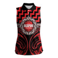 Aotearoa Ngapuhi Personalised Women Sleeveless Polo Shirt Maori Iwi Poutama Puhoro Tattoo