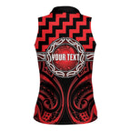 Aotearoa Ngapuhi Personalised Women Sleeveless Polo Shirt Maori Iwi Poutama Puhoro Tattoo