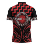 Aotearoa Ngapuhi Personalised Zipper Polo Shirt Maori Iwi Poutama Puhoro Tattoo