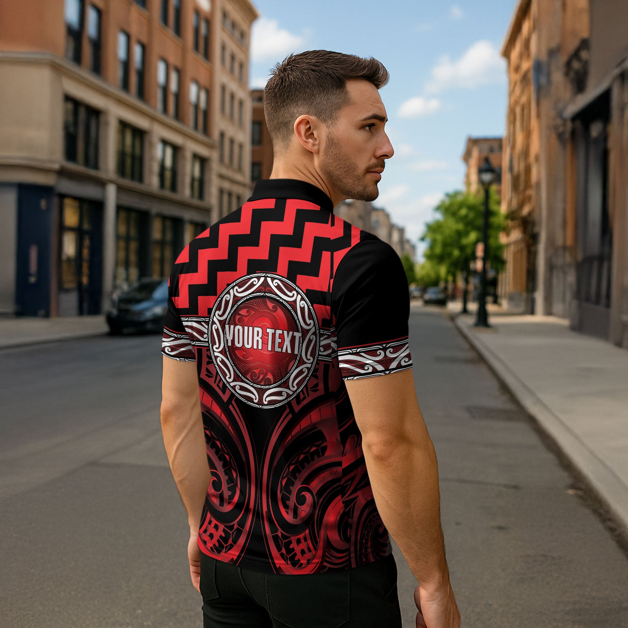 Aotearoa Ngapuhi Personalised Zipper Polo Shirt Maori Iwi Poutama Puhoro Tattoo