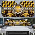 Aotearoa Ngati Porou Auto Sun Shade Maori Iwi Poutama Puhoro Tattoo