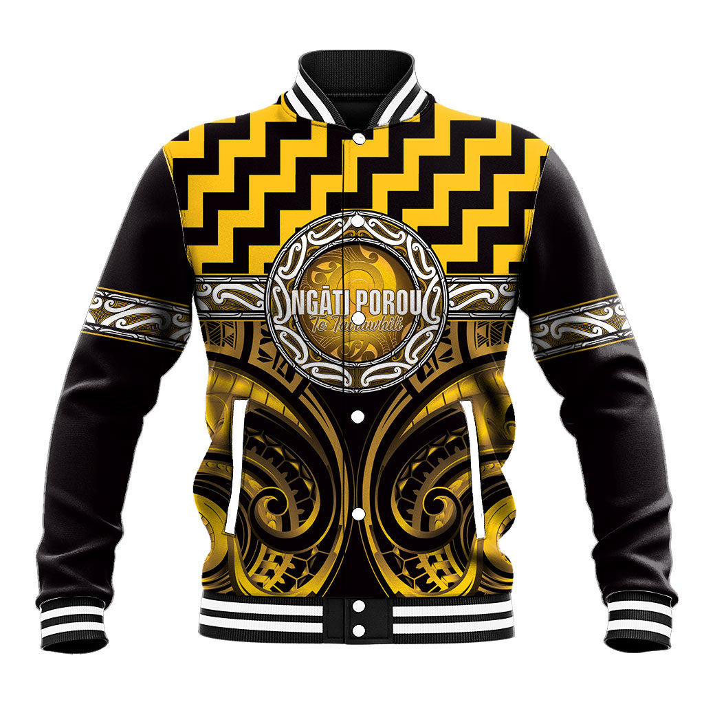 Aotearoa Ngati Porou Personalised Baseball Jacket Maori Iwi Poutama Puhoro Tattoo