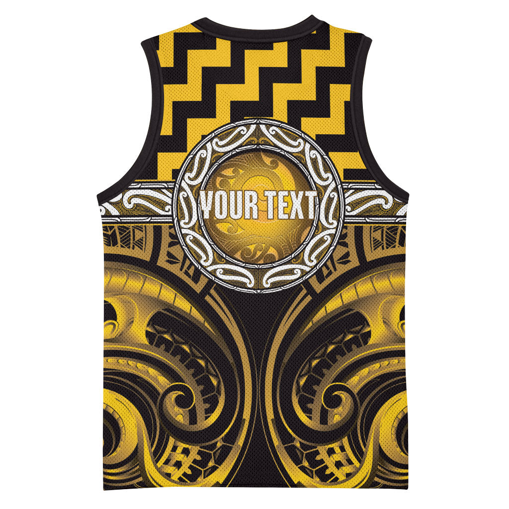 Aotearoa Ngati Porou Personalised Basketball Jersey Maori Iwi Poutama Puhoro Tattoo