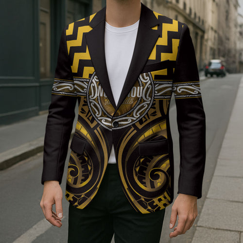 Aotearoa Ngati Porou Personalised Blazer Maori Iwi Poutama Puhoro Tattoo