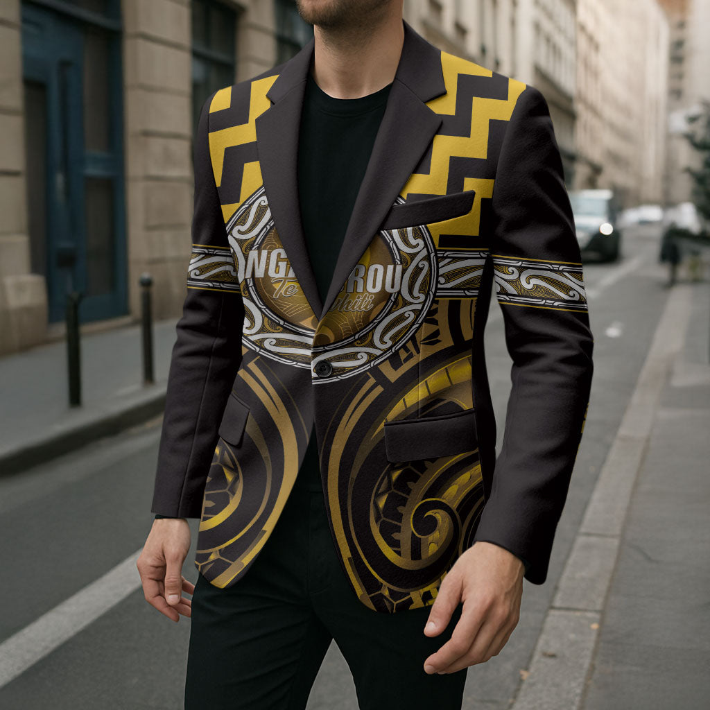 Aotearoa Ngati Porou Personalised Blazer Maori Iwi Poutama Puhoro Tattoo