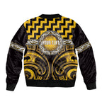Aotearoa Ngati Porou Personalised Bomber Jacket Maori Iwi Poutama Puhoro Tattoo