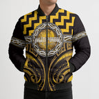 Aotearoa Ngati Porou Personalised Bomber Puffer Jacket Maori Iwi Poutama Puhoro Tattoo