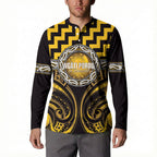 Aotearoa Ngati Porou Personalised Button Sweatshirt Maori Iwi Poutama Puhoro Tattoo
