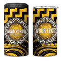 Aotearoa Ngati Porou Personalised 4 in 1 Can Cooler Tumbler Maori Iwi Poutama Puhoro Tattoo