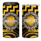 Aotearoa Ngati Porou Personalised 4 in 1 Can Cooler Tumbler Maori Iwi Poutama Puhoro Tattoo