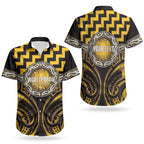 Aotearoa Ngati Porou Personalised Couples Matching Tank Maxi Dress and Hawaiian Shirt Maori Iwi Poutama Puhoro Tattoo