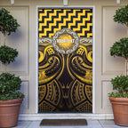 Aotearoa Ngati Porou Personalised Door Cover Maori Iwi Poutama Puhoro Tattoo