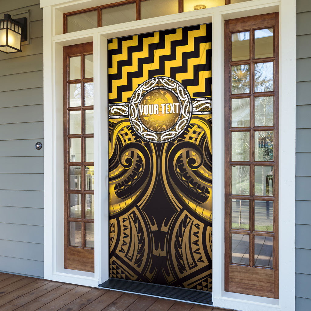 Aotearoa Ngati Porou Personalised Door Cover Maori Iwi Poutama Puhoro Tattoo