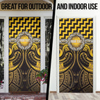 Aotearoa Ngati Porou Personalised Door Cover Maori Iwi Poutama Puhoro Tattoo