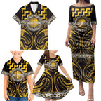 Aotearoa Ngati Porou Personalised Family Matching Puletasi and Hawaiian Shirt Maori Iwi Poutama Puhoro Tattoo