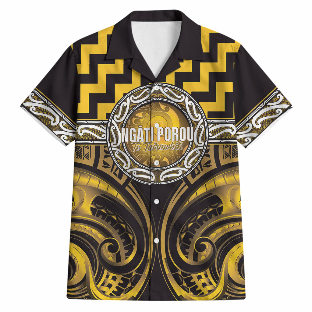 Aotearoa Ngati Porou Personalised Hawaiian Shirt Maori Iwi Poutama Puhoro Tattoo
