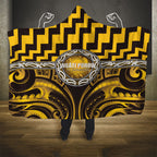 Aotearoa Ngati Porou Hooded Blanket Maori Iwi Poutama Puhoro Tattoo