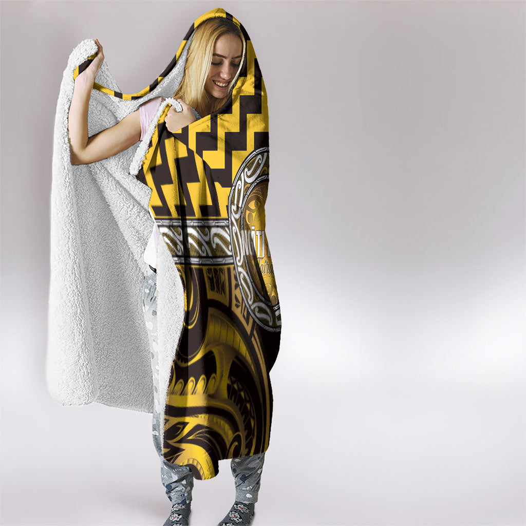 Aotearoa Ngati Porou Hooded Blanket Maori Iwi Poutama Puhoro Tattoo