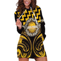 Aotearoa Ngati Porou Personalised Hoodie Dress Maori Iwi Poutama Puhoro Tattoo