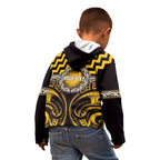 Aotearoa Ngati Porou Personalised Kid Hoodie Maori Iwi Poutama Puhoro Tattoo