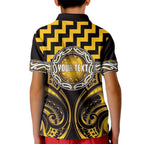 Aotearoa Ngati Porou Personalised Kid Polo Shirt Maori Iwi Poutama Puhoro Tattoo