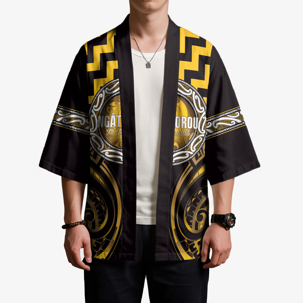 Aotearoa Ngati Porou Personalised Kimono Maori Iwi Poutama Puhoro Tattoo