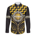 Aotearoa Ngati Porou Personalised Long Sleeve Button Shirt Maori Iwi Poutama Puhoro Tattoo