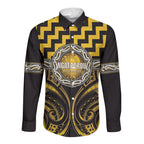 Aotearoa Ngati Porou Personalised Long Sleeve Button Shirt Maori Iwi Poutama Puhoro Tattoo