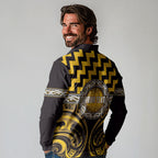 Aotearoa Ngati Porou Personalised Long Sleeve Polo Shirt Maori Iwi Poutama Puhoro Tattoo