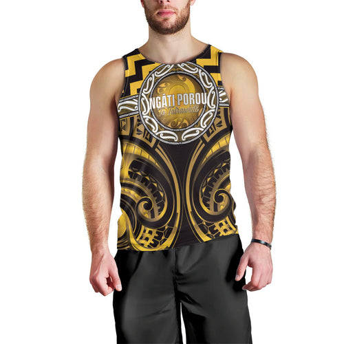 Aotearoa Ngati Porou Personalised Men Tank Top Maori Iwi Poutama Puhoro Tattoo