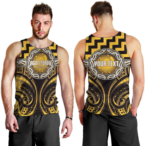 Aotearoa Ngati Porou Personalised Men Tank Top Maori Iwi Poutama Puhoro Tattoo