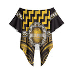 Aotearoa Ngati Porou Personalised Off Shoulder Wrap Waist Top Maori Iwi Poutama Puhoro Tattoo