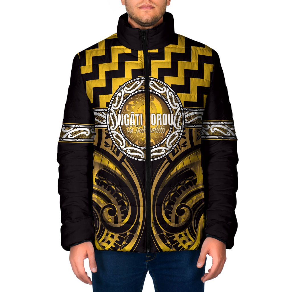 Aotearoa Ngati Porou Personalised Padded Jacket Maori Iwi Poutama Puhoro Tattoo
